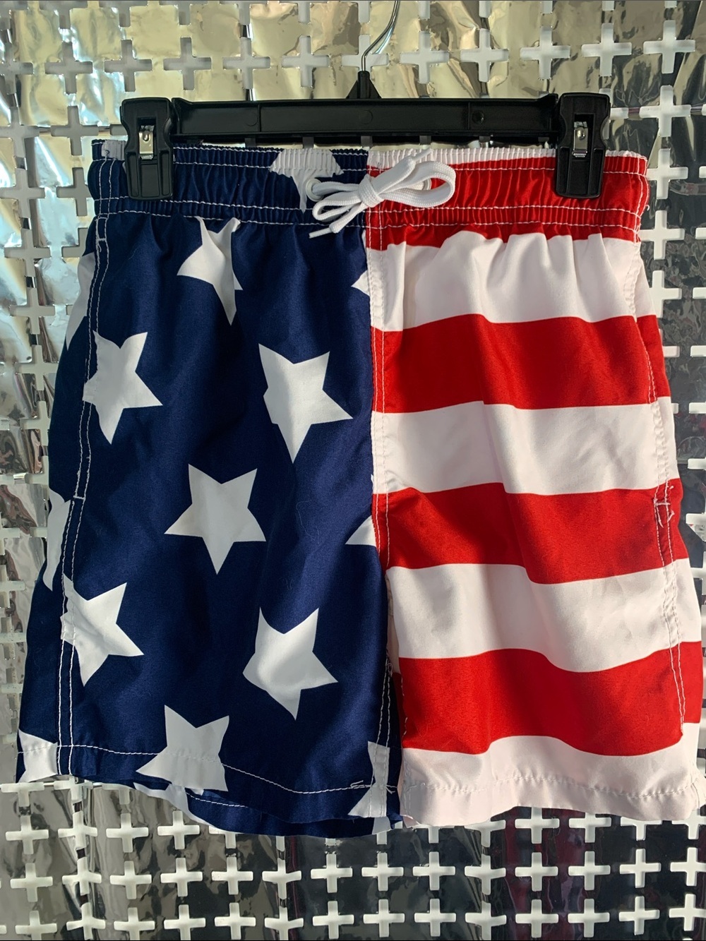 Kanu Surf Men's Stars & Stripes Swim Trunks - Red, White & Navy